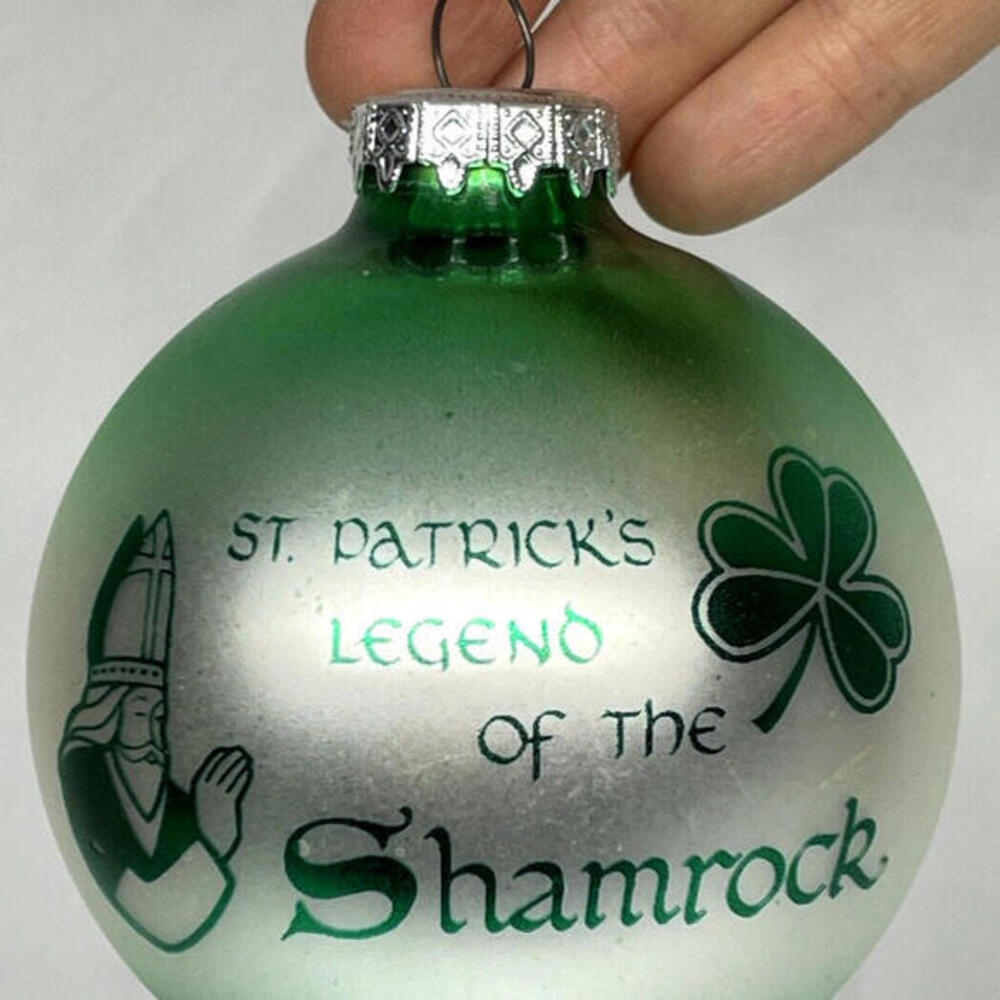 Bronners Irish Prayer Glass Christmas Ornament‎ 3.5" Hungary Vintage